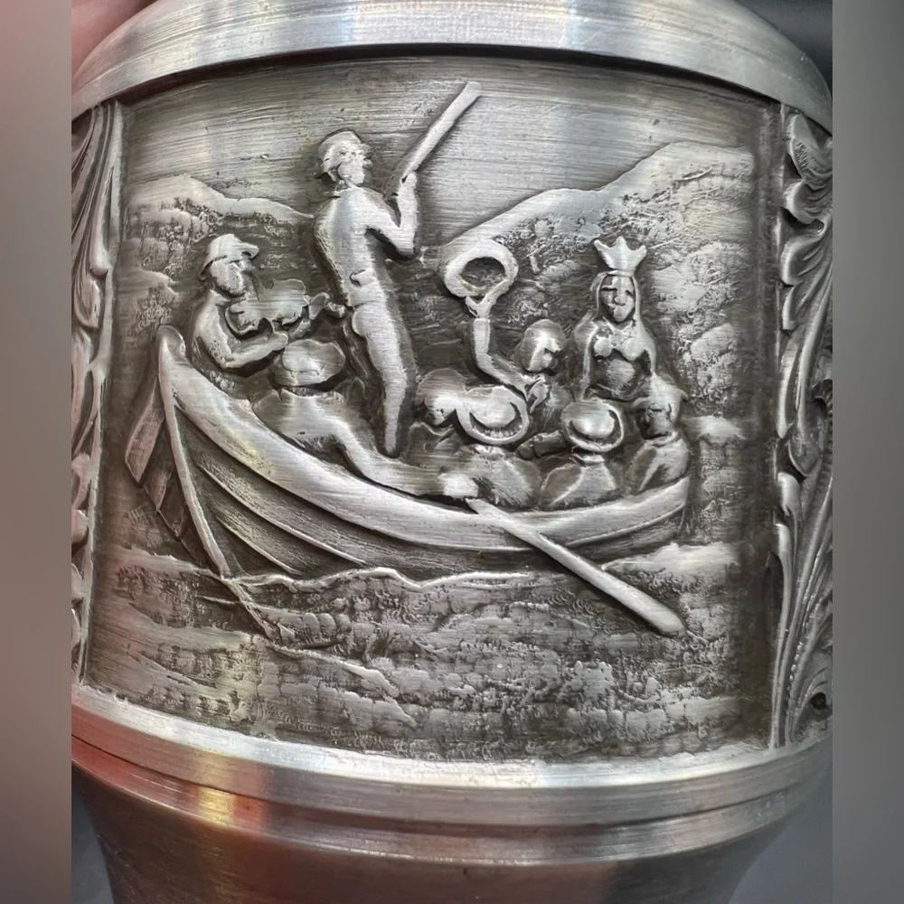 Norsk- Pewter, four sided vase-7 inches‎ tall, Made in Norway